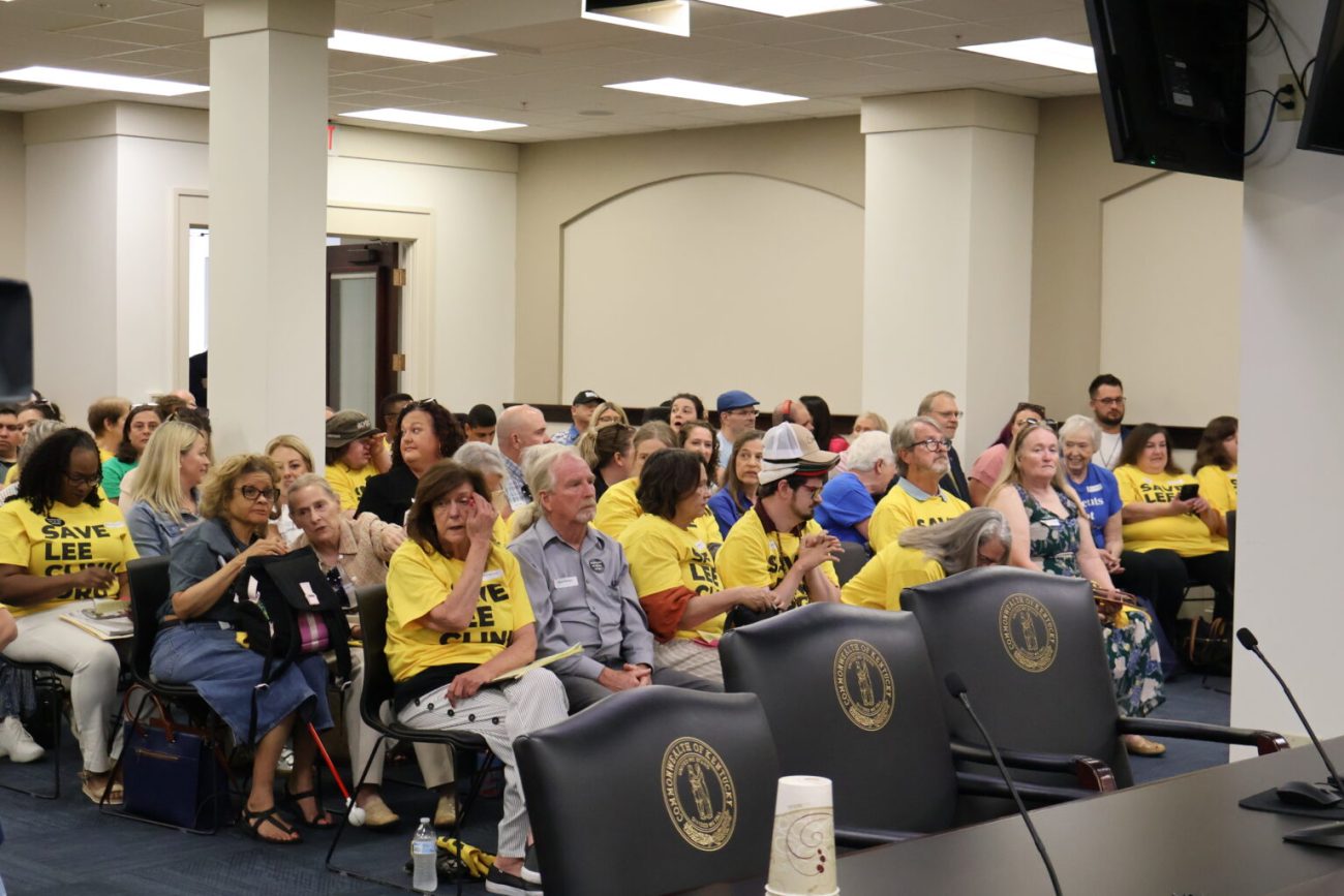 Kentucky advocates came to Frankfort to ask elected officials to find a way to keep Lee Specialty Clinic open despite recent budget cuts that caused them to discharge more than 1,000 patients. June 24, 2026. (Kentucky Lantern photo by Sarah Ladd)